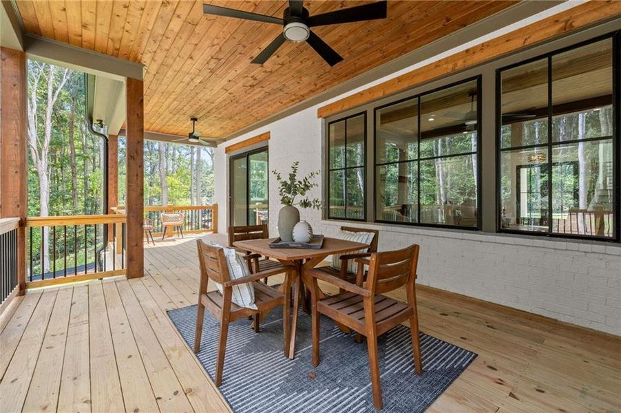 Exterior details and patio area of a home in , Canton (Image 44).