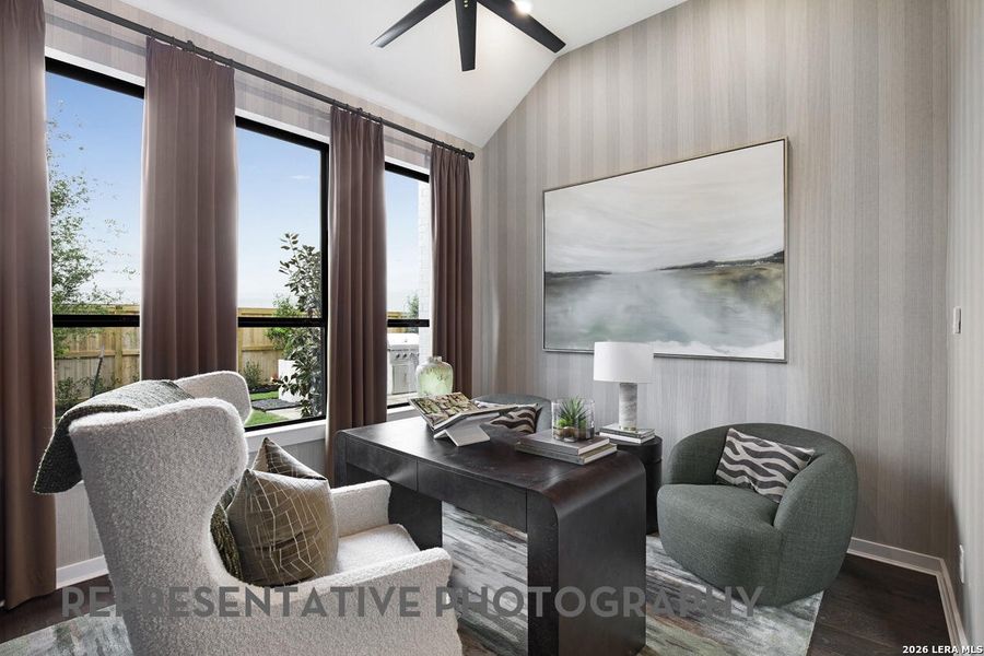 Furnished interior view inside a new home in Esperanza, Boerne (Image 8). Furnished interior view inside a new home in Esperanza, Boerne (Image 8).