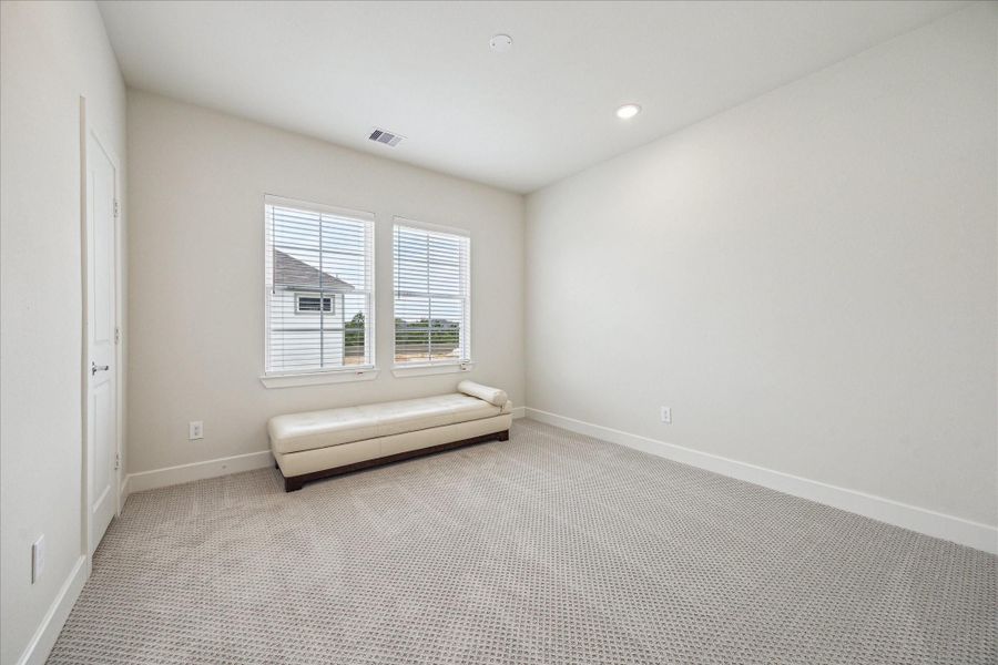 Representative photo showing the community’s model home secondary bedroom. Layout and selections may vary. Representative photo showing the community’s model home secondary bedroom. Layout and selections may vary.