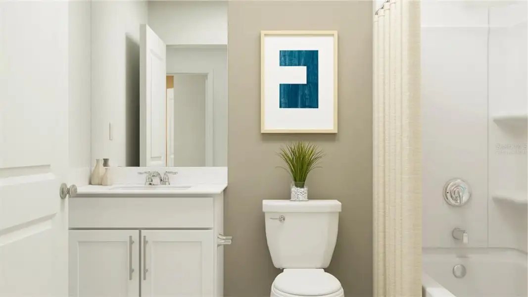 Furnished interior view inside a new home in Pine Meadows, Eustis (Image 10).