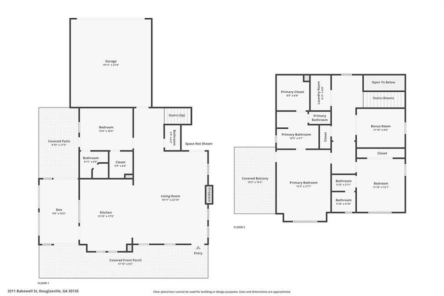 2D floor plan layout of this home in , Douglasville, GA (Image 6).