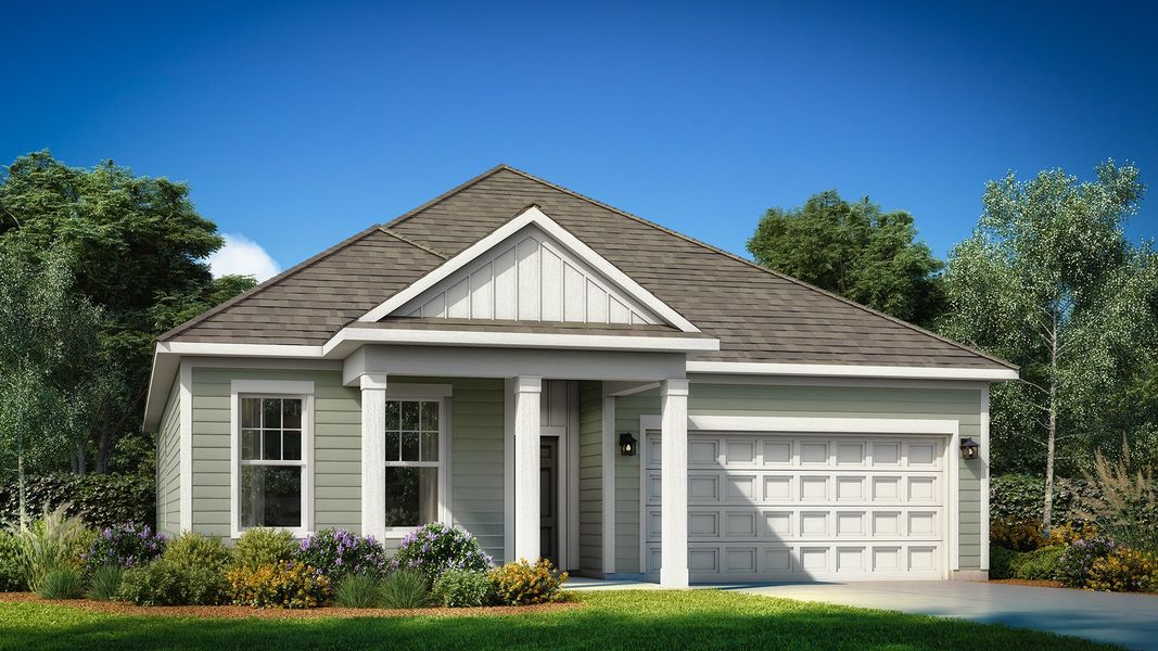 Representative exterior photo of a completed home built from the Pendleton by DRB Homes in Oakmont Manor, Oxford, NC (Image 19).