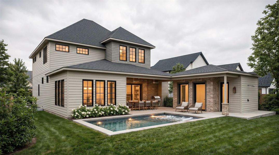 Front exterior of a new home in , Austin, TX, highlighting curb appeal (Image 2). Front exterior of a new home in , Austin, TX, highlighting curb appeal (Image 2).