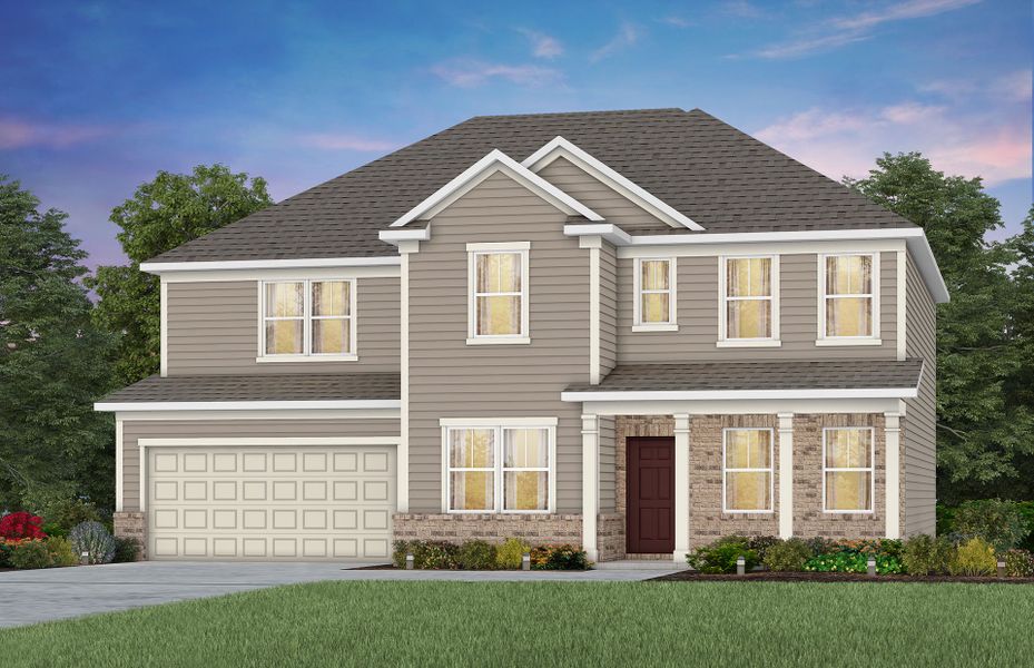 Representative exterior photo of a completed home built from the Liston by Pulte Homes in Carriage Estates, Lexington, SC (Image 14).