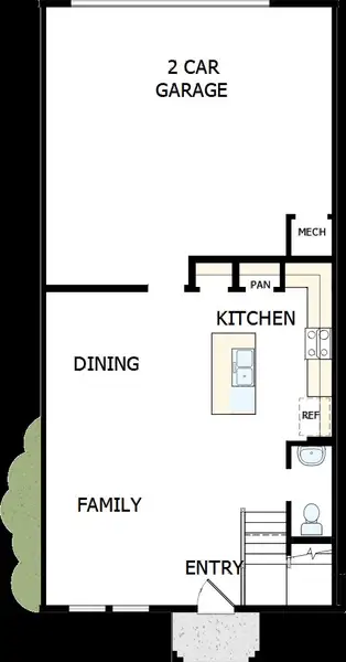2D floor plan layout of this home in Emory Crossing, Hutto, TX (Image 4).
