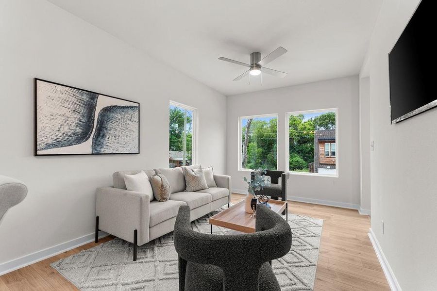 Furnished interior view inside a new home in , Dallas (Image 28).