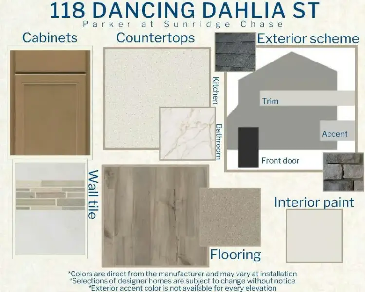Parker - Colors for This Home Parker - Colors for This Home