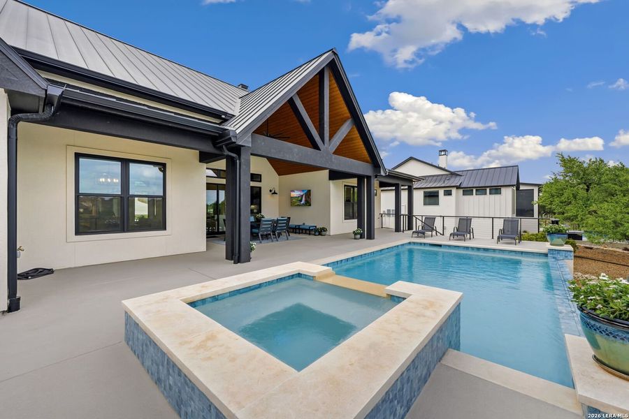 Exterior details and patio area of a home in , New Braunfels (Image 25).