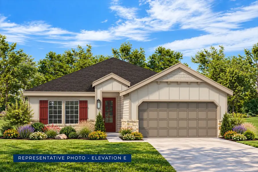 Representative exterior photo of a completed home built from the McKinley F by First Texas Homes in The Meadows, Denton, TX (Image 16).