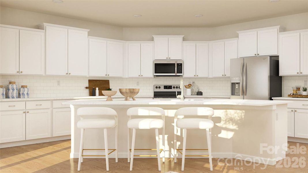 Furnished interior view inside a new home in Redhawk, Belmont (Image 3).