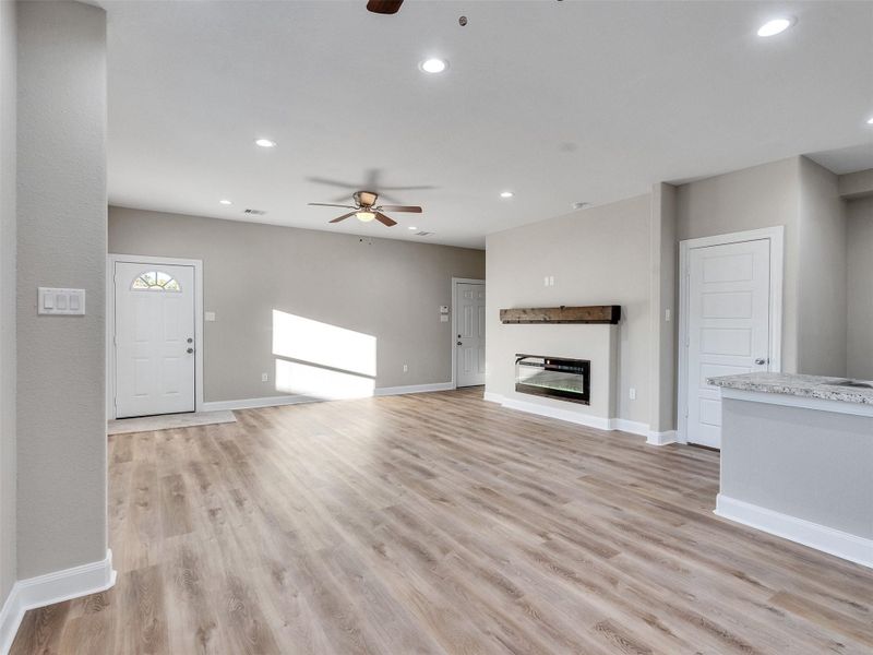 Living room view from dining room