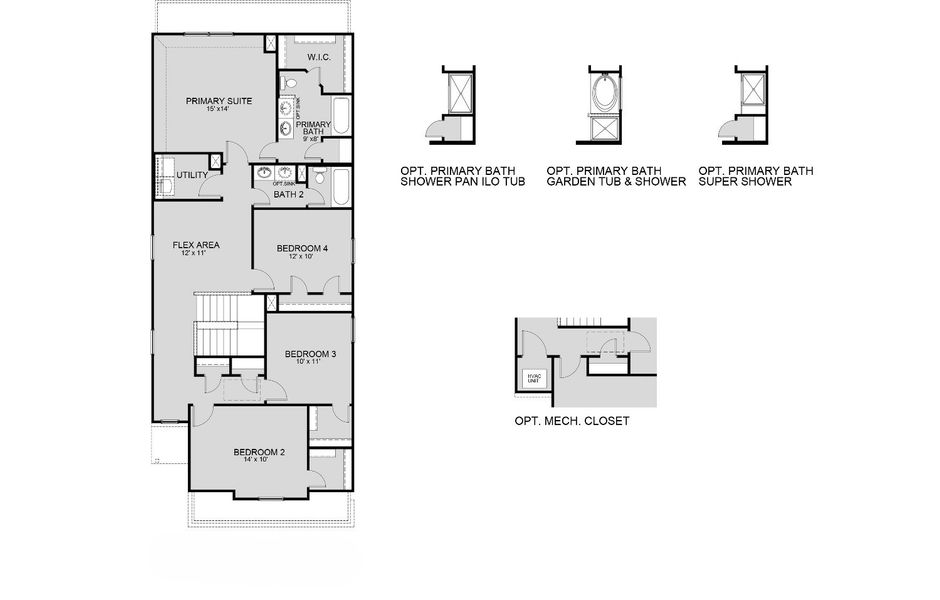 2D floor plan layout for the The Darwin by Legend Homes in Ridgeland Hills, Willis, TX (Image 4).