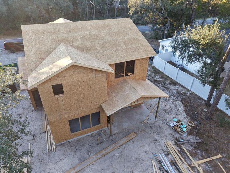In-progress construction of a new home in , Interlachen, FL (Image 3).