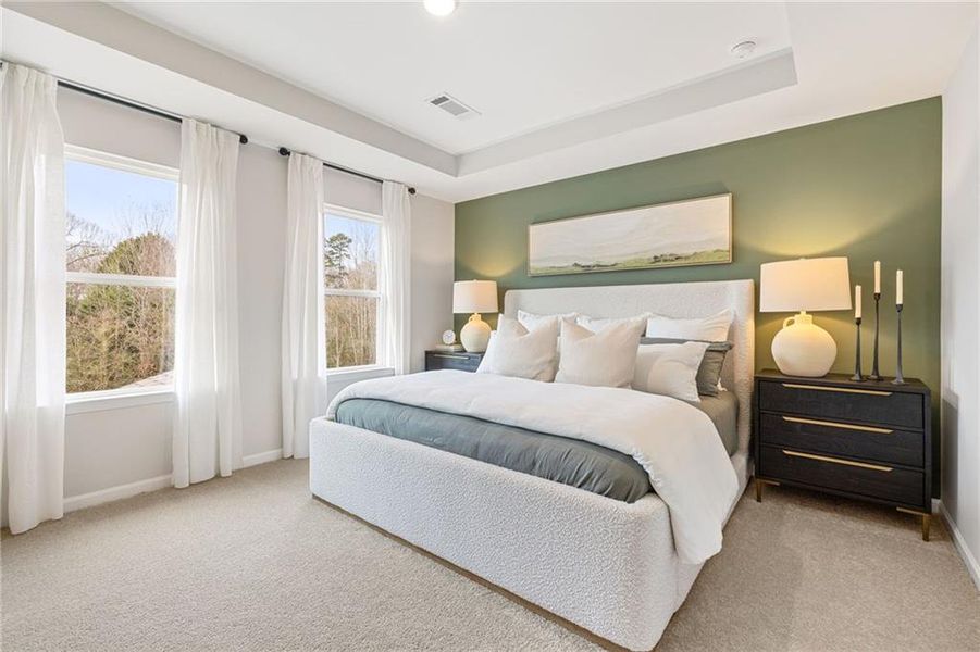 Furnished interior view inside a new home in The Bluffs, Canton (Image 10).