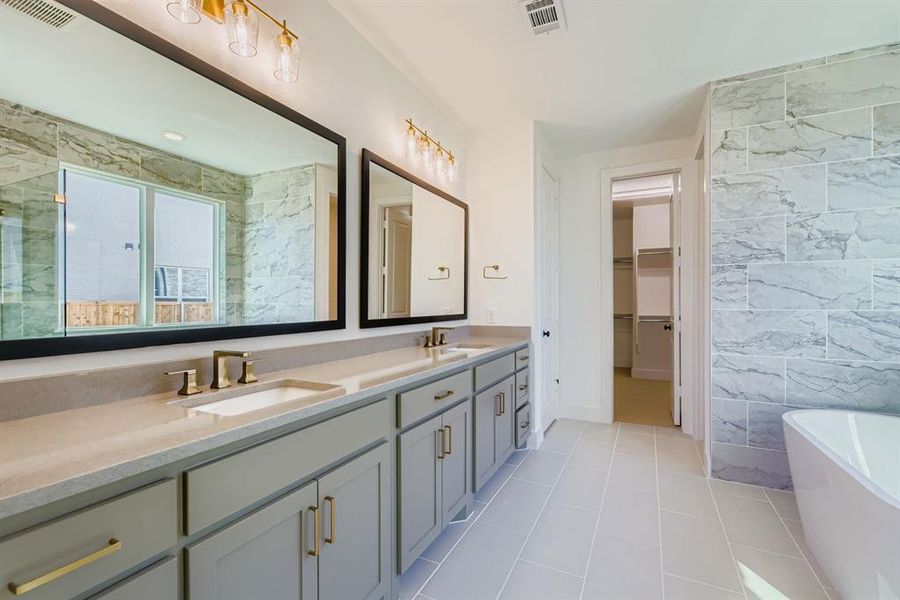 Furnished interior view inside a new home in Star Trail - 55s, Prosper (Image 8).