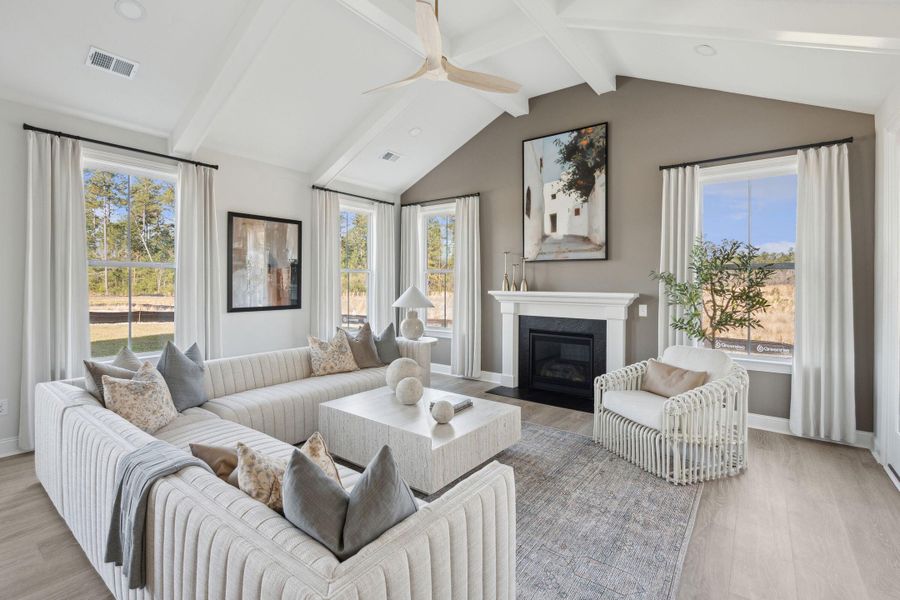 Furnished interior view inside a new home in Tidewater at Lakes of Cane Bay, Summerville (Image 24).