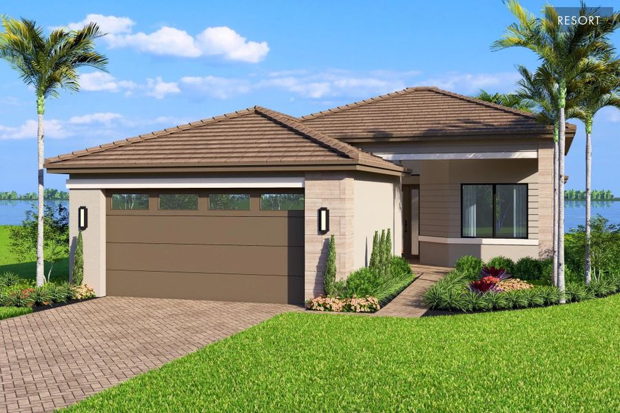 Representative exterior photo of a completed home built from the Sierra II by GL Homes in Valencia Vista at Riverland, Port St. Lucie, FL (Image 2). Representative exterior photo of a completed home built from the Sierra II by GL Homes in Valencia Vista at Riverland, Port St. Lucie, FL (Image 2).