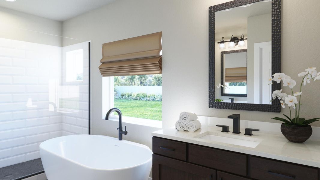 Primary Bathroom - Alexandria at Brack Ranch in St. Cloud, FL by Landsea Homes