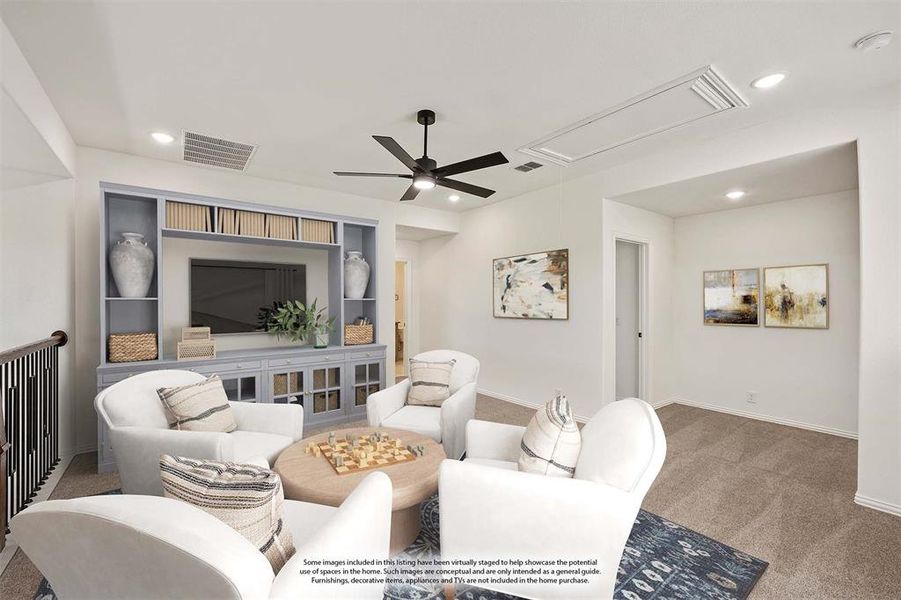 Furnished interior view inside a new home in Bear Creek Classic 50, Lavon (Image 11).