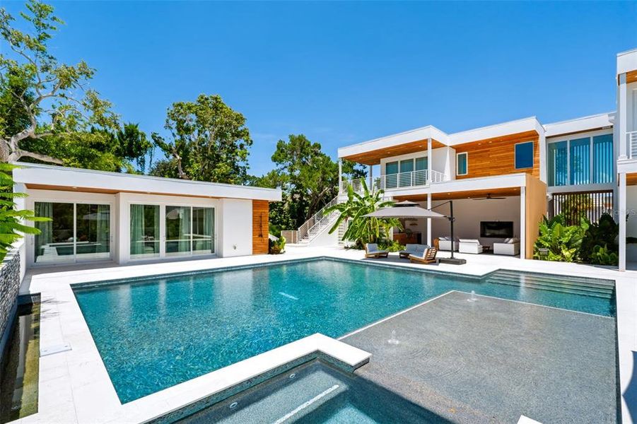 Exterior details and patio area of a home in , Sarasota (Image 35).