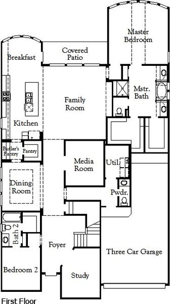 2D floor plan layout of this home in The Highlands, Porter, TX (Image 2). 2D floor plan layout of this home in The Highlands, Porter, TX (Image 2).
