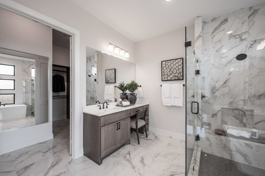 Representative furnished interior of a home built from the Carignan by Tri Pointe Homes in Woodson’s Reserve, Spring (Image 54).