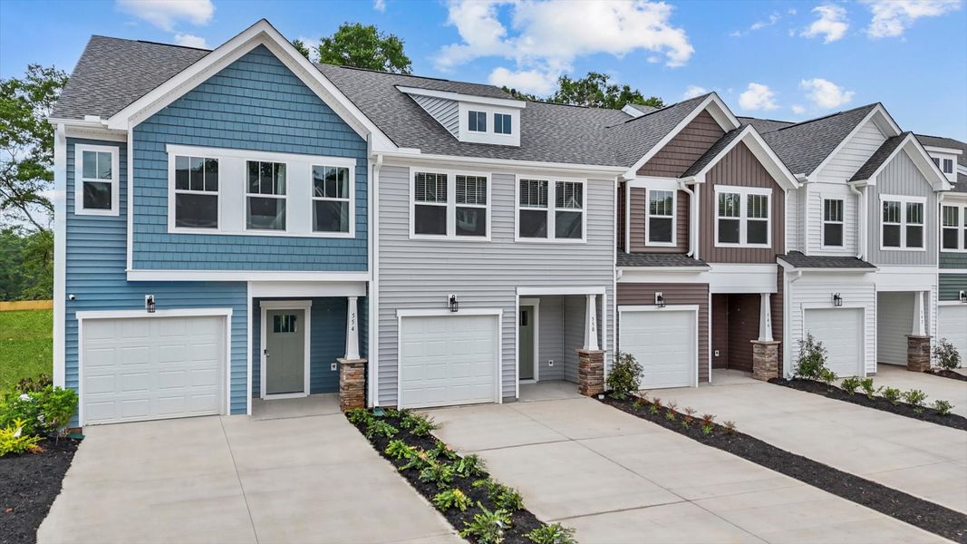 Front exterior of a new home in Saluda Crossing, Piedmont, SC, highlighting curb appeal (Image 2).