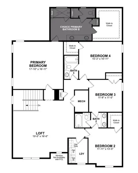 2D floor plan layout of this home in Stonewood Estates, Durham, NC (Image 3).