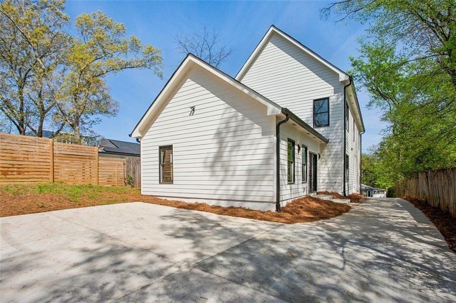 Exterior details and patio area of a home in , Atlanta (Image 23). Exterior details and patio area of a home in , Atlanta (Image 23).