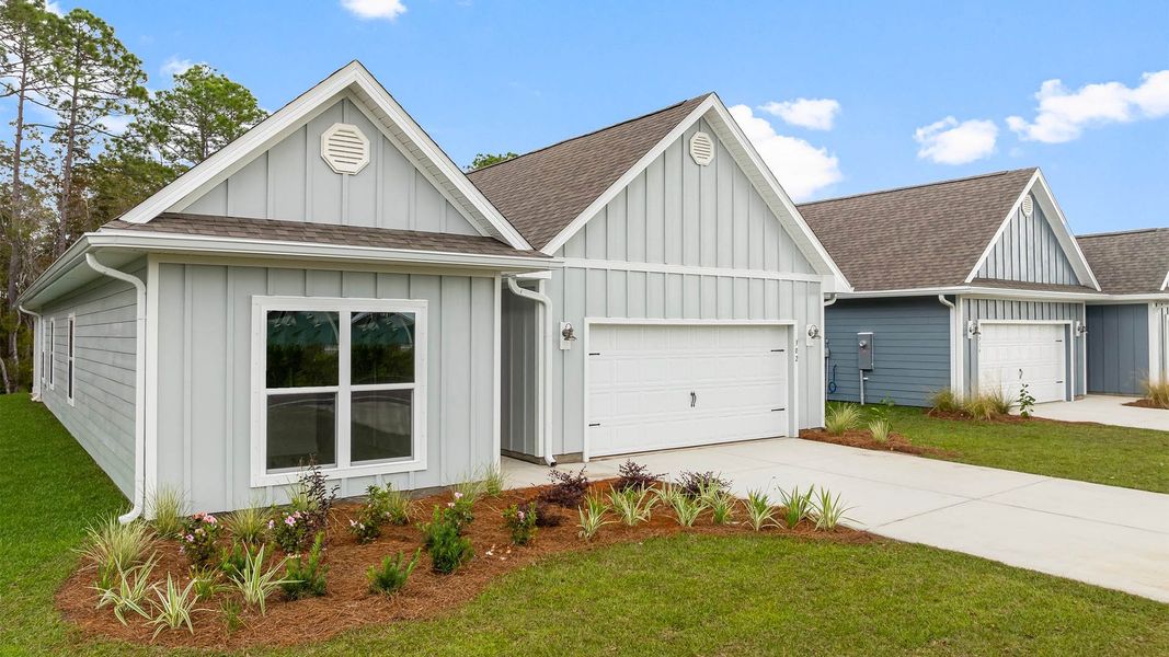 Representative exterior photo of a completed home built from the The Kennedy by D.R. Horton in Titus Park, Panama City, FL (Image 2).