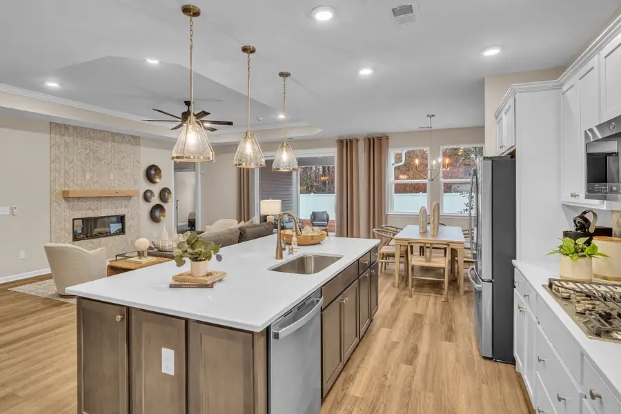 Representative furnished interior of a home built from the The Wave Crest by Chesapeake Homes in Bridgewater - Shorehaven Village, Little River (Image 3).
