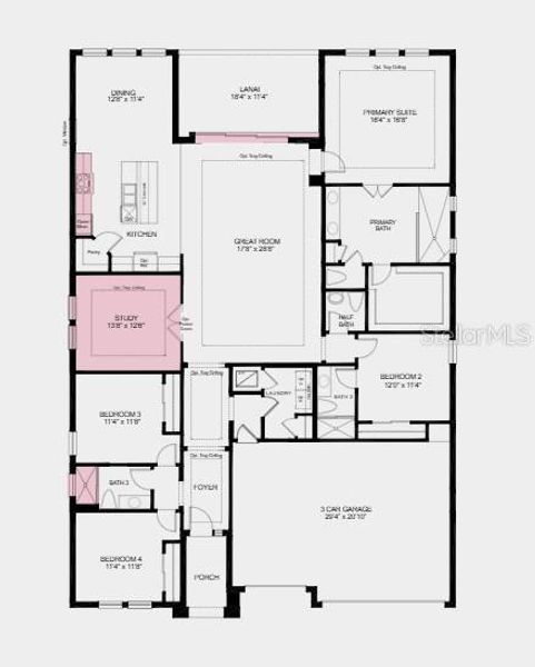 2D floor plan layout of this home in Ardisia Park, New Smyrna Beach, FL (Image 4). 2D floor plan layout of this home in Ardisia Park, New Smyrna Beach, FL (Image 4).