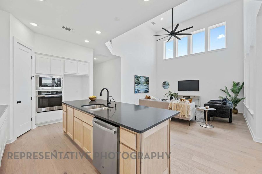 Furnished interior view inside a new home in Parkside On The River: 50ft. lots, Georgetown (Image 36).