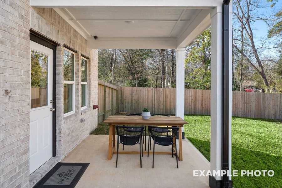 Exterior details and patio area of a home in Emberly, Beasley (Image 22).