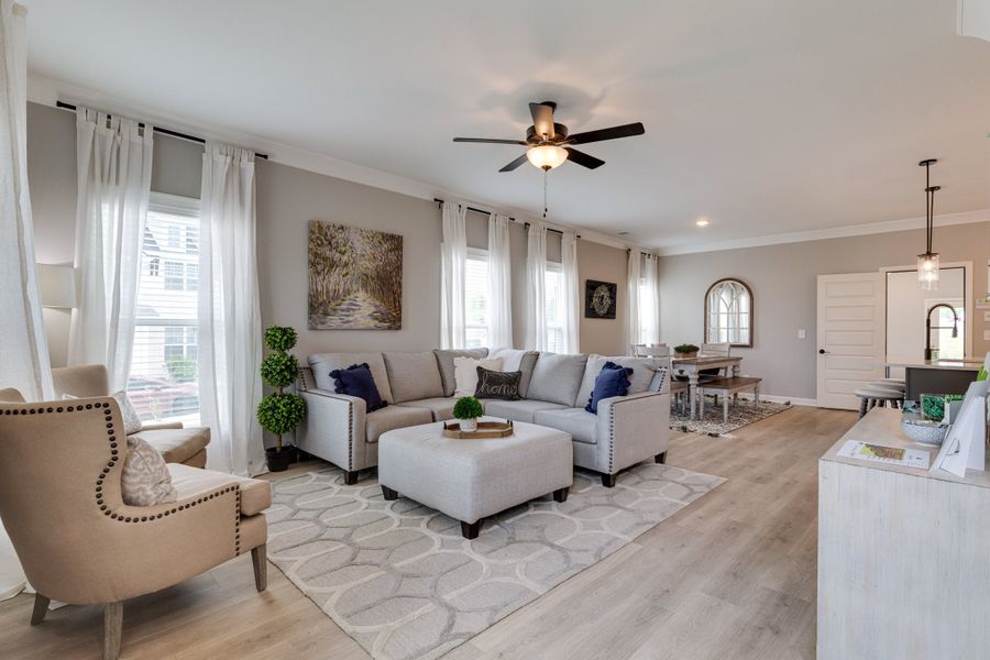 Representative furnished interior of a home built from the Emery by Parkside Builders in The Woods, Gallatin (Image 5).