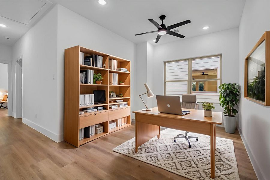 Flex area virtually staged for office space ideas. Flex area virtually staged for office space ideas.