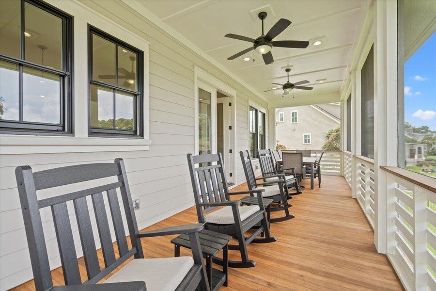 Exterior details and patio area of a home in , Johns Island (Image 30).