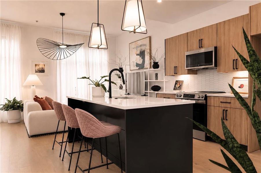 Furnished interior view inside a new home in , Atlanta (Image 20).