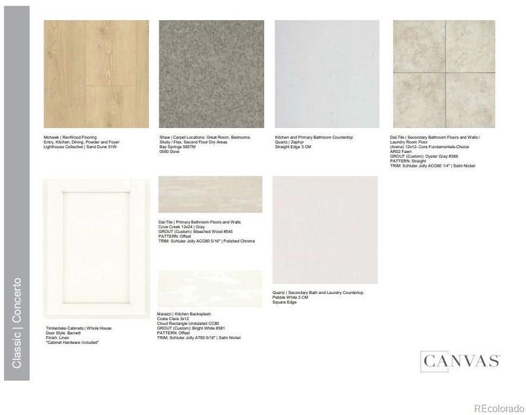 Design Selections. Home is under construction, selections subject to change.