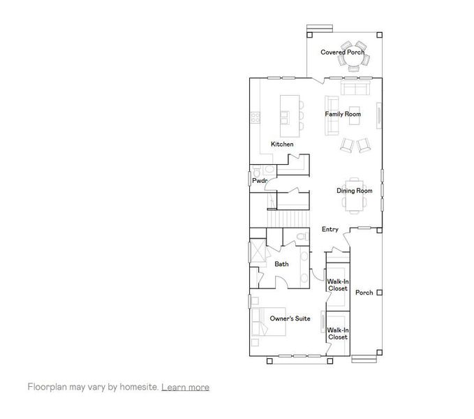 2D floor plan layout of this home in Heron's Walk at Summers Corner, Summerville, SC (Image 2).