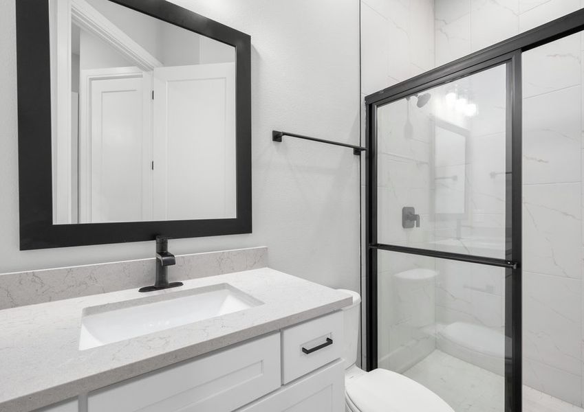 Gorgeous secondary bathrooms.