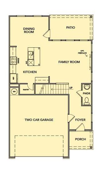 2D floor plan layout of this home in Sawmill Creek, Mableton, GA (Image 4).