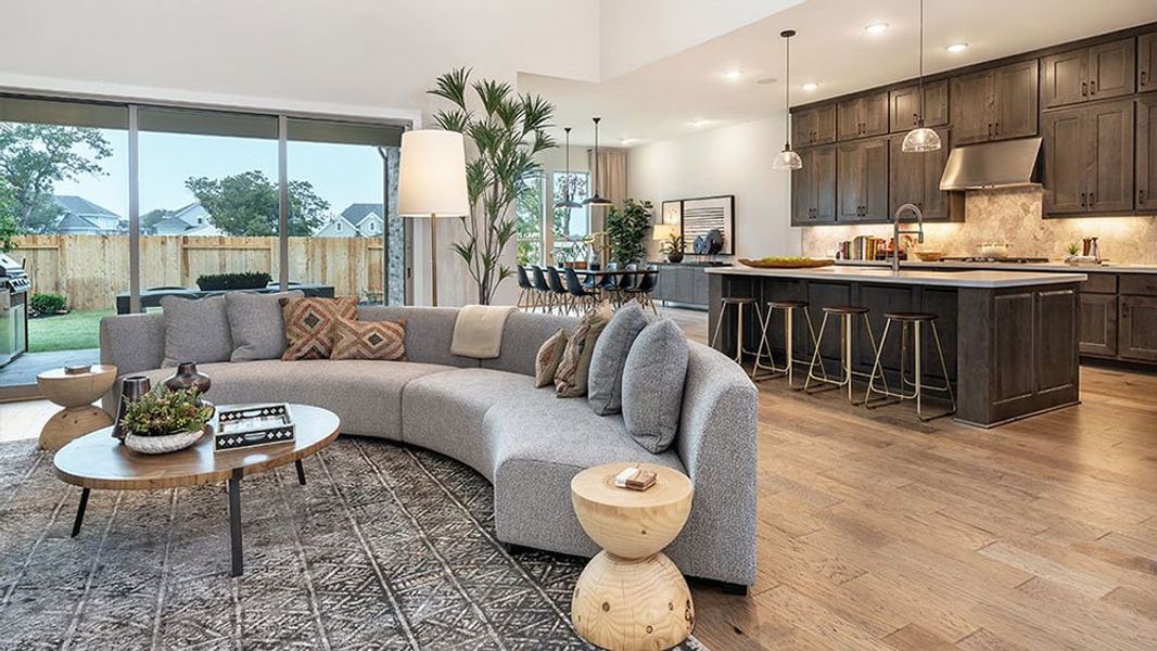 Furnished interior view inside a new home in Travisso, Leander (Image 11). Furnished interior view inside a new home in Travisso, Leander (Image 11).