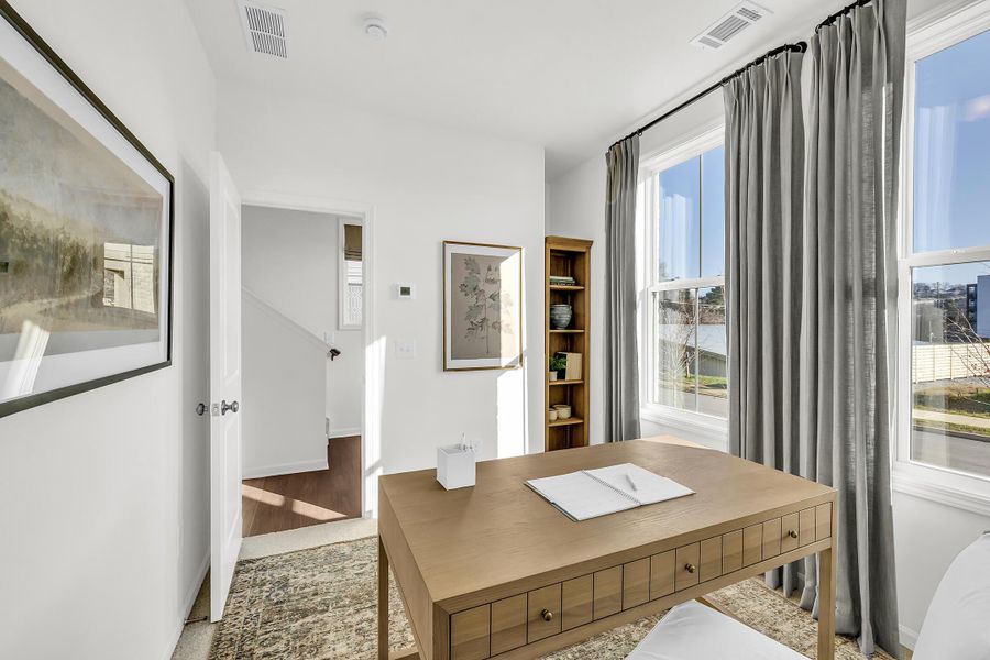 Furnished interior view inside a new home in BelleWether, Chattanooga (Image 17). Furnished interior view inside a new home in BelleWether, Chattanooga (Image 17).