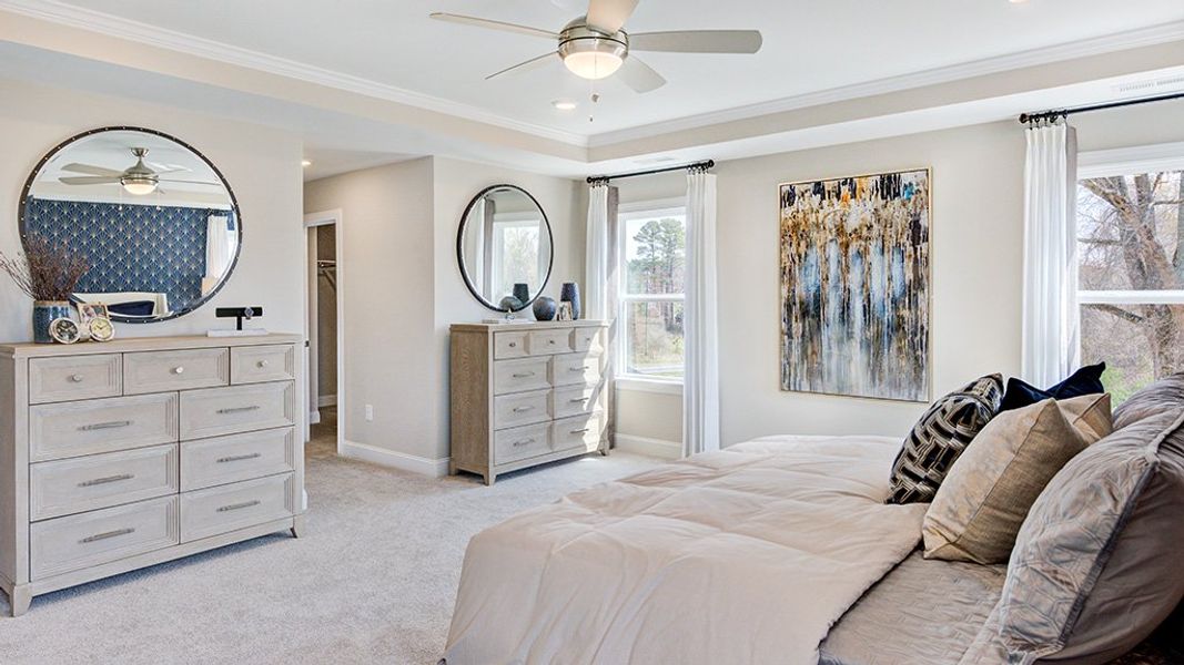Furnished interior view inside a new home in Radford Glen, Wake Forest (Image 11). Furnished interior view inside a new home in Radford Glen, Wake Forest (Image 11).