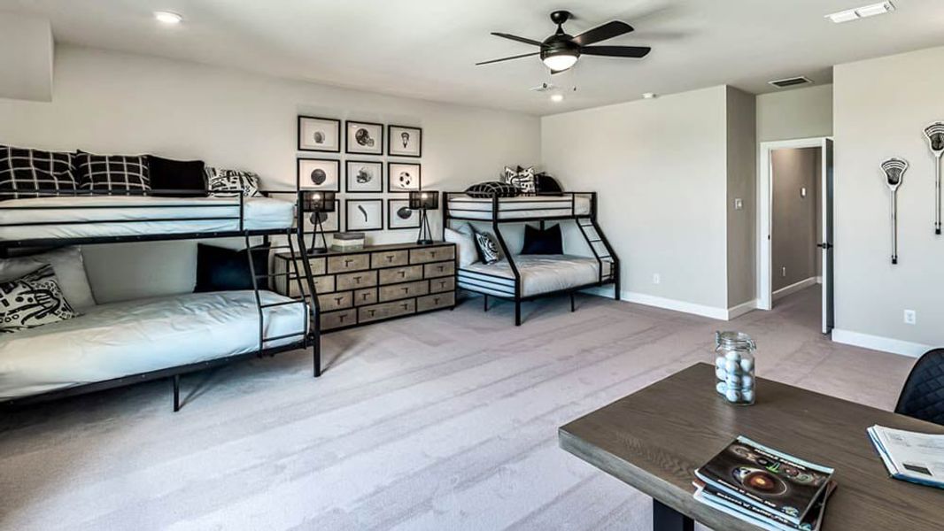 Furnished interior view inside a new home in Avalon at Cypress, Cypress (Image 18). Furnished interior view inside a new home in Avalon at Cypress, Cypress (Image 18).