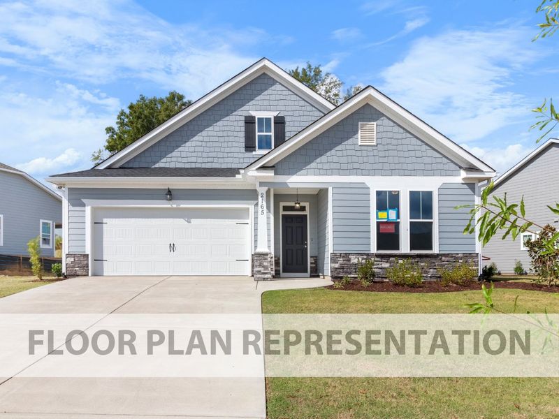 Front exterior of a new home in Sinclair at Crawford Creek, Grovetown, GA, highlighting curb appeal (Image 15).