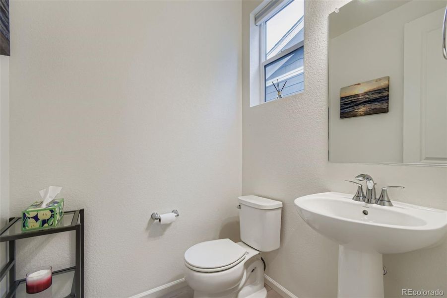 Half bath on the main floor