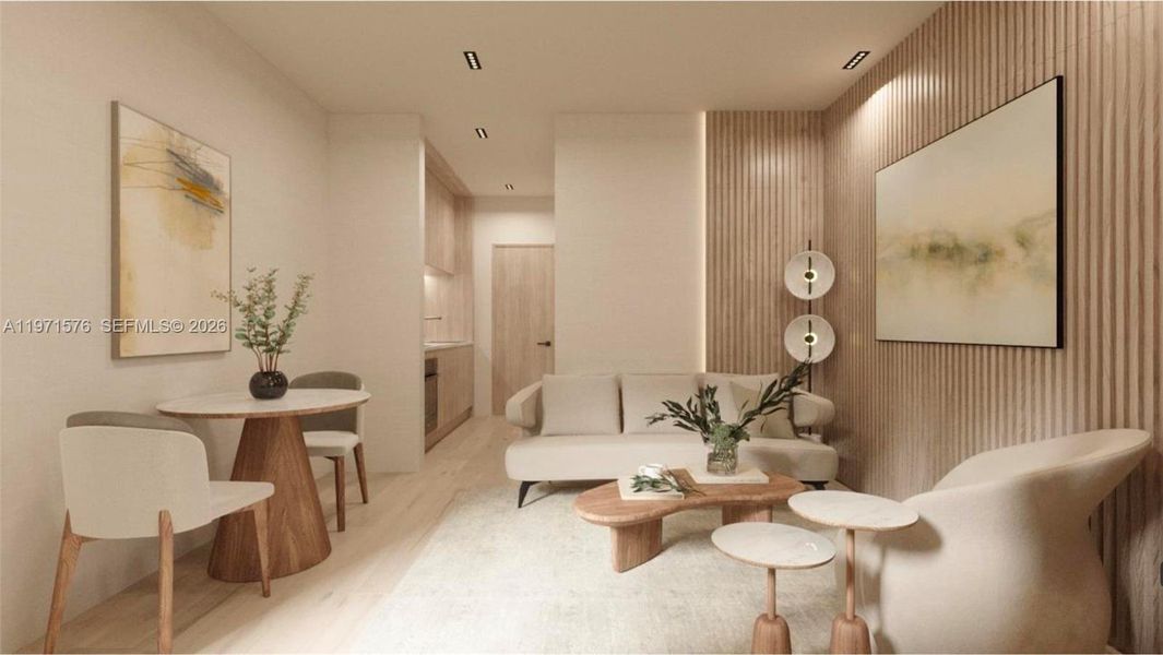 Furnished interior view inside a new home in , Miami Beach (Image 14).