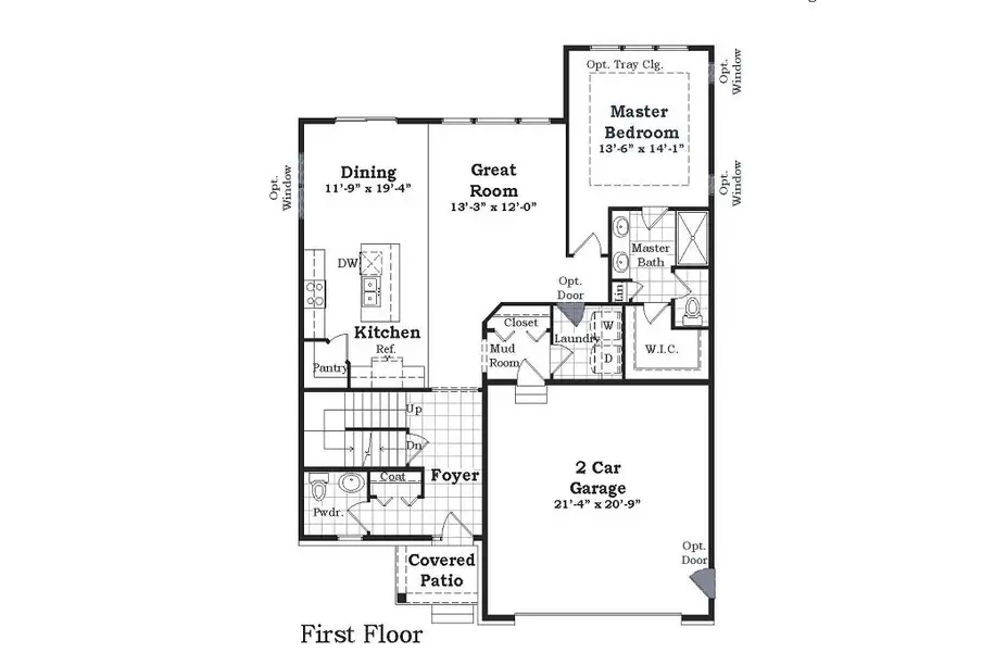 2D floor plan layout for the The Malden by Norfolk Homes in Valleys, Jackson, MI (Image 3).